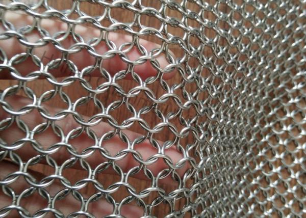 Quality AISI 304 316 Metal Mesh Drapery 1.2mm Wire 10mm For Space Divider / Sun Screen for sale