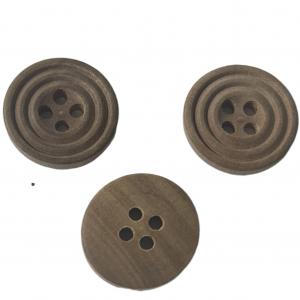  Eco Friendly Real Wooden Natural Material Buttons 30L Use On Luxury Sewing Coat Manufactures