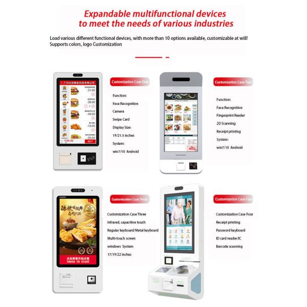 32 Inch Self-Service Interactive LCD Self Ordering Kiosk System for Restaurants and Retail Spaces