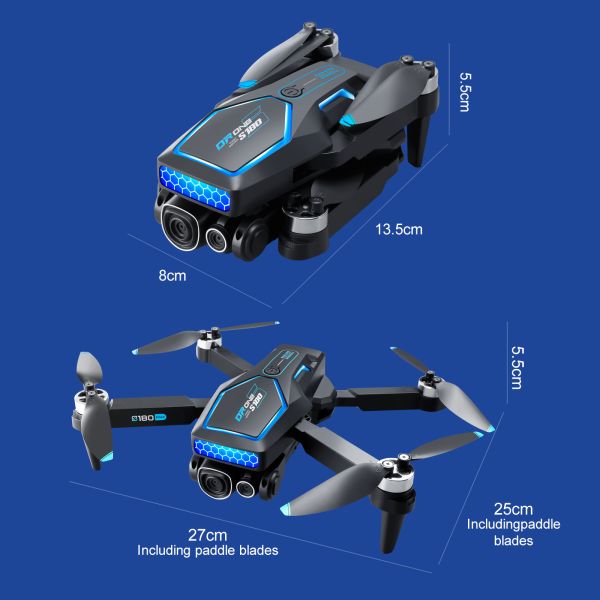 Beginner Operator Skill Level 2024 S180 Drone Headless Mode with Optical Flow Positioning and Electric Modulation