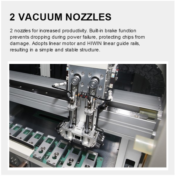 KR82-2500H Auto Tray IC Programming Machine | 8 Stations + Stack Tray Feeder | ±0.03mm Linear Motor for QFN/SOP/QFP | 2500 UPH