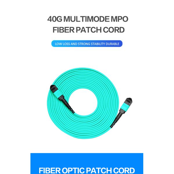 OM3 OM4 High Speed MPO MTP Cable Multi Mode Fiber Optic Patch Cord