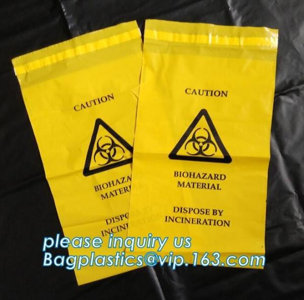 PE biohazard garbage bag for hospital waste, infectious waste bags, medical Fluid bag, healthcare, health care, hospital
