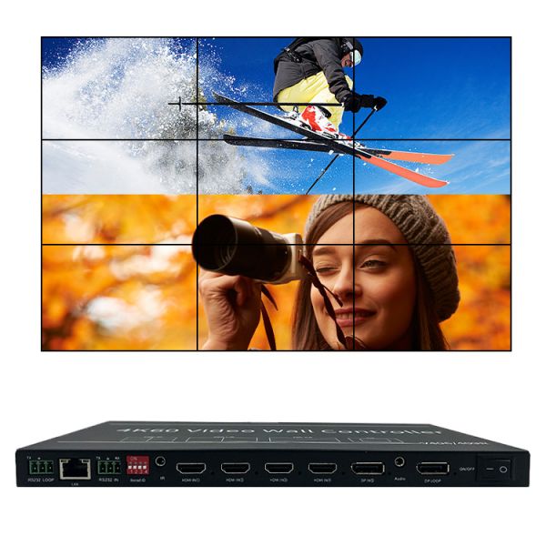Quality 4K 3x3 4x2 Video Wall Controller with DP1.2 Input and CEC & Web Control for Multi-screen Display for sale