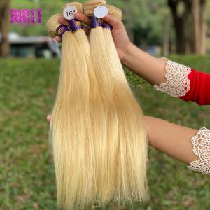  613 Straigth Blonde Raw Colored Hair Extension Human Hair Blond Hair Bundles Manufactures