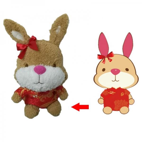 Kawaii Plush Stuffed Bunny Toy With EN71 Certification