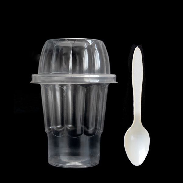 Functional Design Plastic Cup with Thickened Bottom and Stacking Feature for