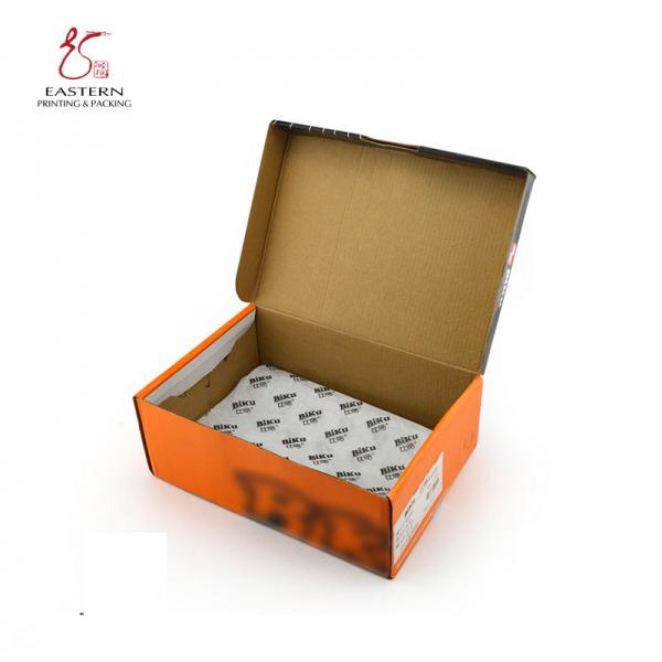 Quality Shoe Recycled Corrugated Packaging Box OEM Glossy Varnish for sale