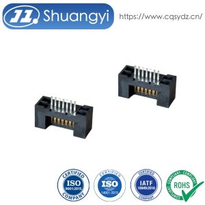  SATA 7 Pin 1.27mm PCB connector right angle gold-plated signal terminals, board to cable power data interface for server storage, industrial Manufactures