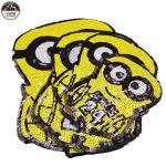 Little Yellow Man Cartoon Iron On Patches Various Size For Garment / Bags