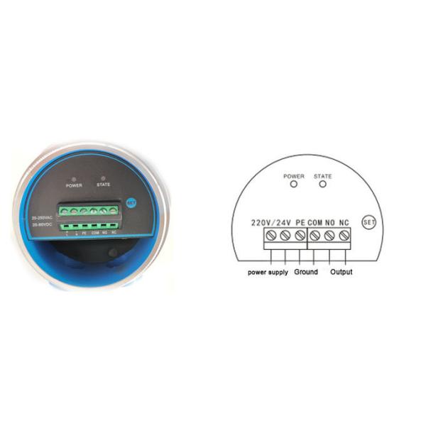 IP65 SUS304 Tuning Fork Level Sensor 110VAC 220VAC Vibrating Fork Type Level Switch