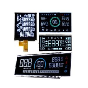  White LEDs Backlight Large VA Black Color Display Screen for Customized Monochrome Segment LCD in Monitor Controller Devices Manufactures