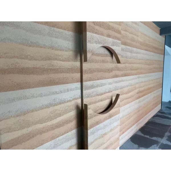 High Durability Fireproof Travertine Artificial Stone Panel Eco Friendly