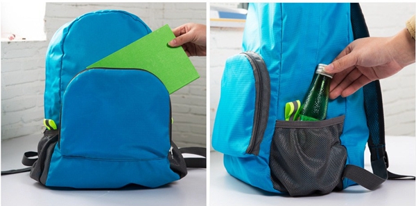 Softback Zipper Pocket Womens Foldable Rucksack Backpack For School