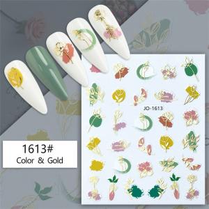  Self Adhesive Nail Water Decals Nail Stickers Flower Leaves Sliders For Nails Manufactures