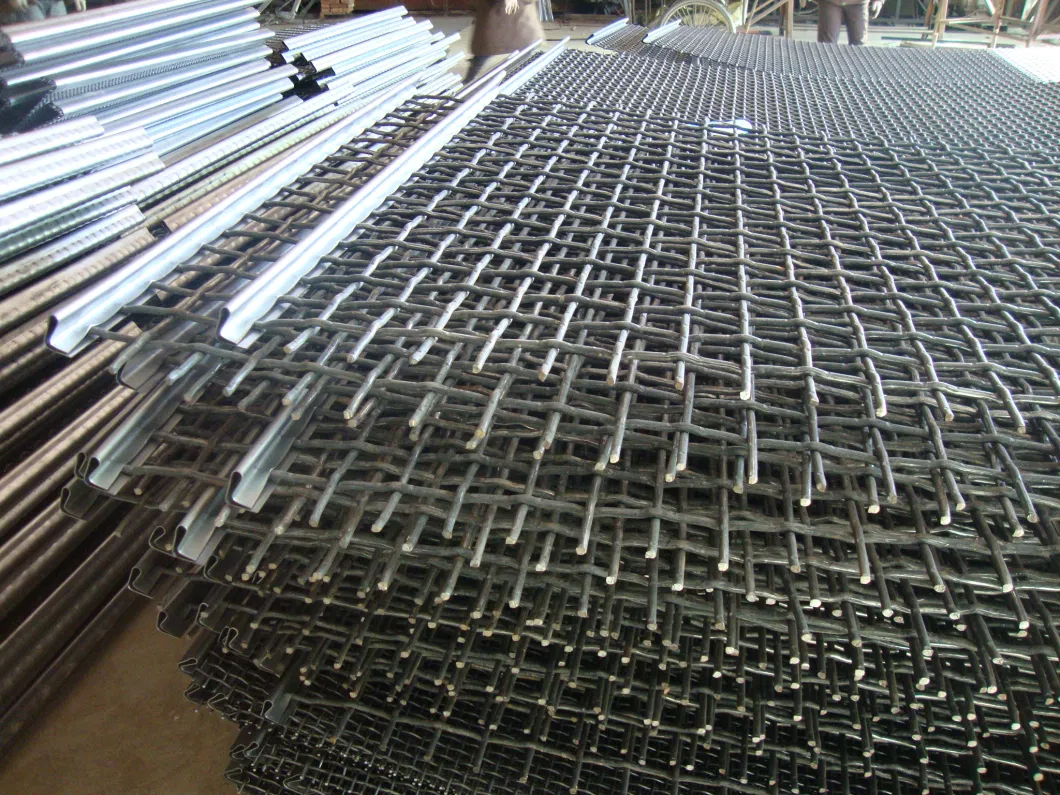 Woven Vibrating Screen Mesh with Hook Crimped Wire Mesh for Mining