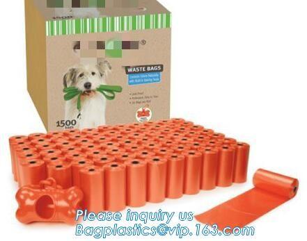 security factory sales biodegradable pet waste dog poop bag, Heavy Duty Custom Biodegradable PE Dog Poop Pet Waste Bags