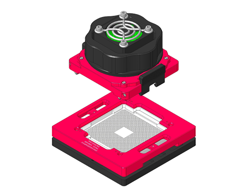 Heat Dissipation Semiconductor Test Socket Reliable Open Top Type