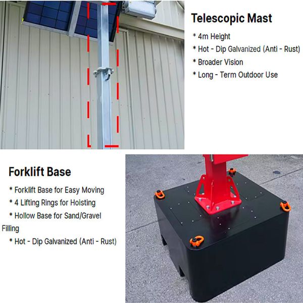 Easy Relocation Solar Light Tower Reliable Lightingsolution Accident Scenes Mobile Lighting Towers