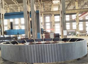  42CrMo Steel 16000mm Large Ring Gear For Cement Mill And Rotary Kiln Girth Gear Manufactures