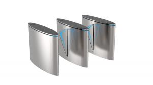  Stainless Steel Retractable Flap Barrier Gate Infrared Anti Clipping With Two Wing Manufactures