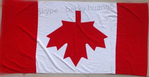  Flag of Canada 21s 100% cotton beach towel  70*140cm Manufactures