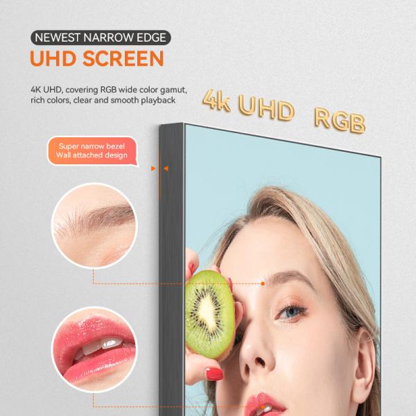 65 Inch Vertical Horizontal Lcd Panel Screen Advertising Display Full Hd