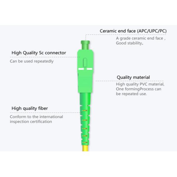 SM 9/125 duplex SC/APC Connector Fiber Optic Patch Cord