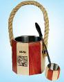 Spruce Wood Dry Steam Room Equipment Sand Timer / Bucket Simple Design