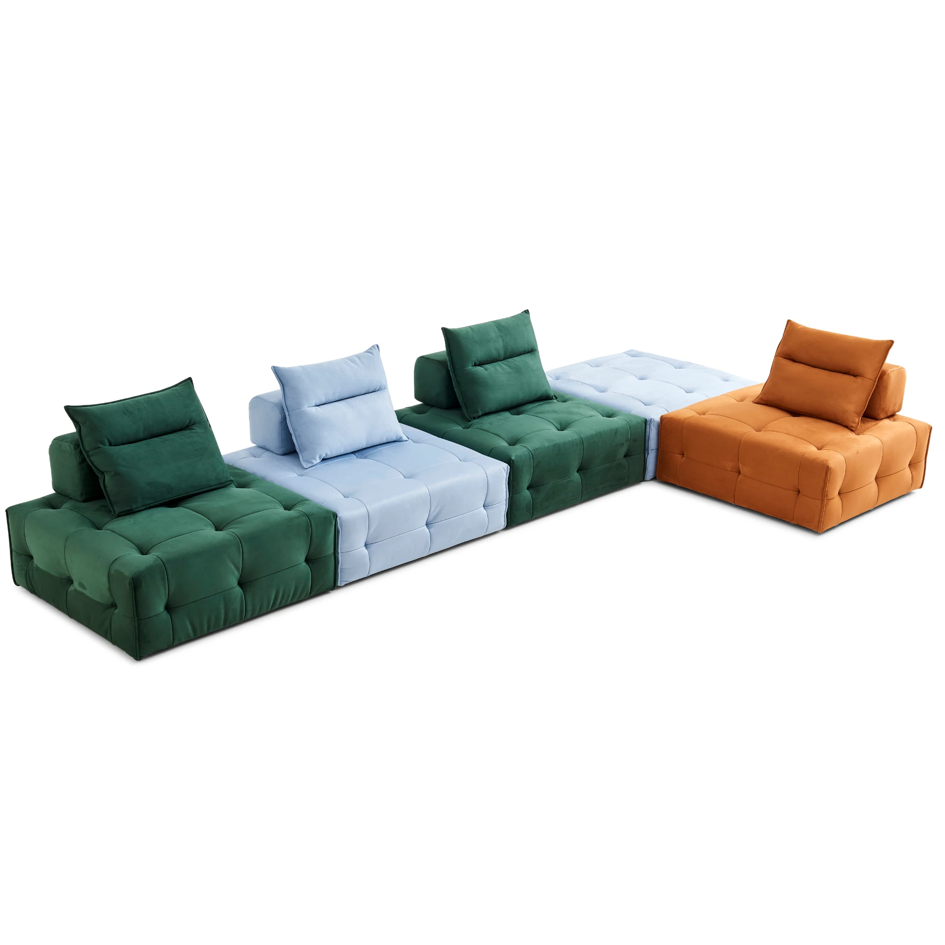 Modern Simple Frameless Square Sponge Sofa Compressed Cube Modular Sectional Bed for Villa Vacuum Combination