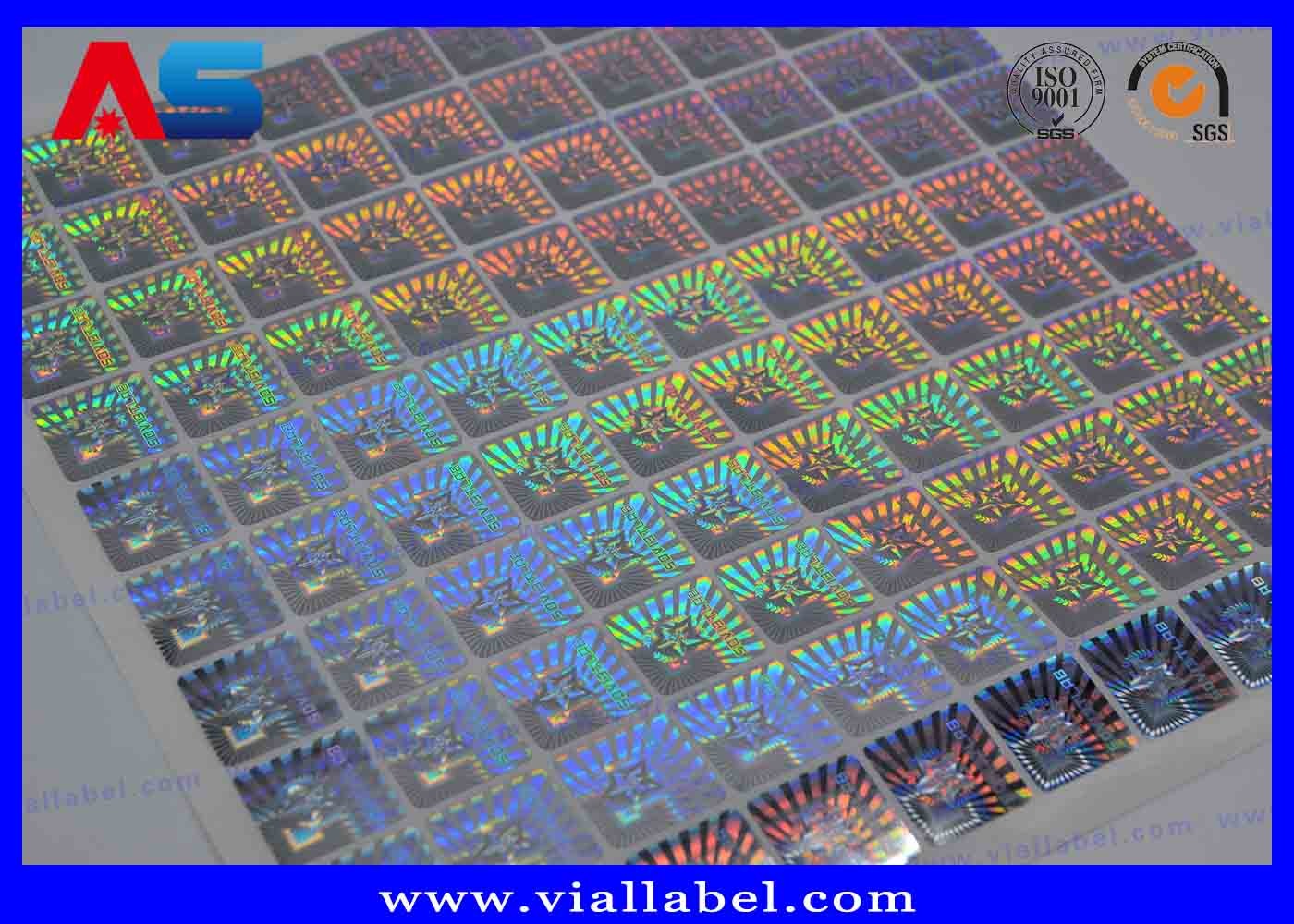 Tamper Evident QR Code Serial Number 3D Holographic Stickers hologram security