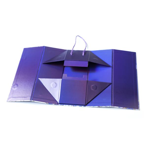 Creative One Piece Foldable Single Bottle Red Wine Gift Box Empty Box Hand Held Foldable Packaging