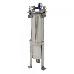 China Micron Rating 1-100micron Stainless Steel Bag Filter Housing for Sanitary Cartridge Filter on sale