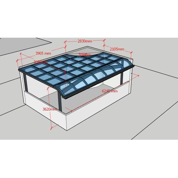 Quality Customized Aluminium  Support Awning With Polycarbonate Sheet Roofs for sale
