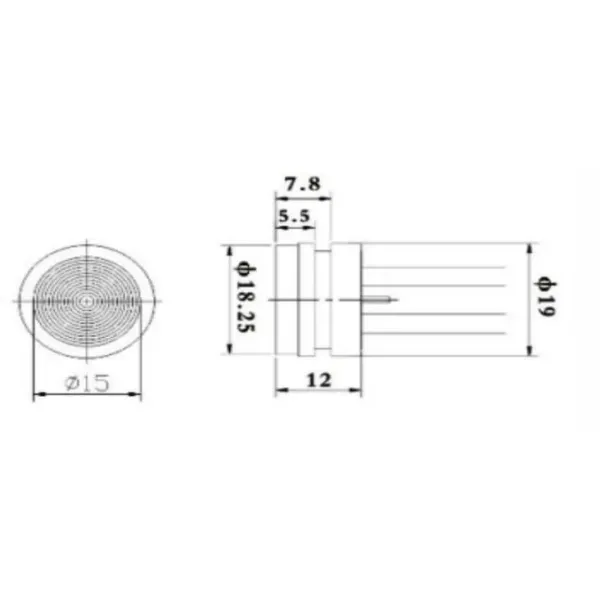 5VDC Powered 19mm Level Sensor Within Diffused Silicon Sensor For Pressure Test