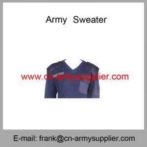  Wholesale Cheap China Military Navy Blue Wool Acrylic  Army Police Jersey Manufactures