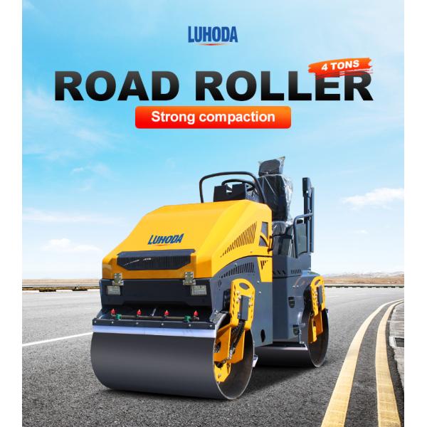 High Quality Mini 4 Ton Vibratory Road Roller Double Drum Road Roller Compactor