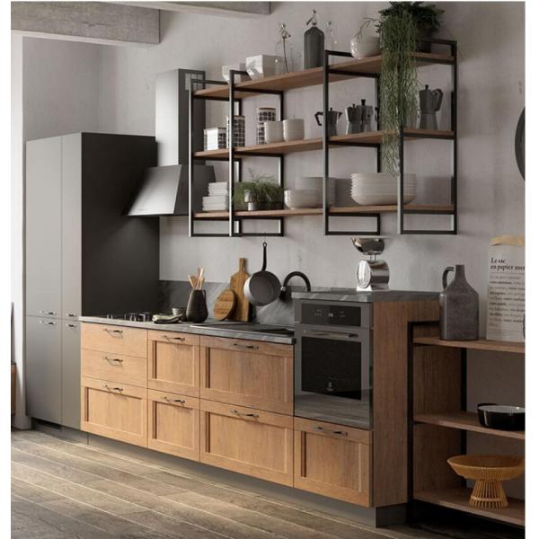 Painted MDF Solid Wood Kitchen Cabinets Simple Modern Design Smart