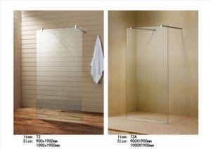  Easy Install Walk In Shower Screen , Frameless Glass Shower Screen With Support Bar Manufactures