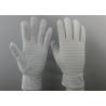 Buy cheap White Color Stripes Anti Static Gloves 100% Polyester Material For Repairing from wholesalers