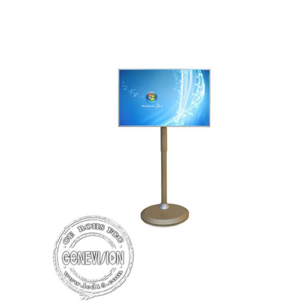 Quality Rotatable Floorstanding Totem 32" Full HD Touch Screen Kiosk with Height Adjustable Stand Interactive Screen for sale