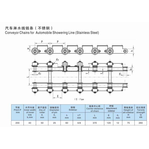 40Cr Solid Car Parking Heavy Duty Conveyor Chains ISO9001