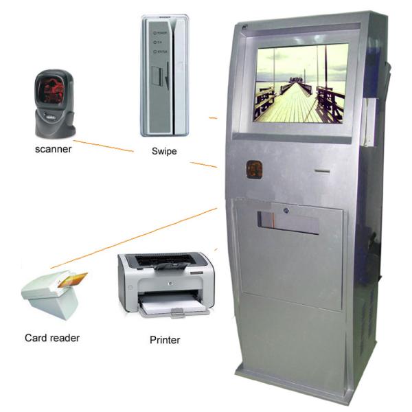 RJ11 300nits 19 Inch Interactive Touch Kiosk With Card Reader