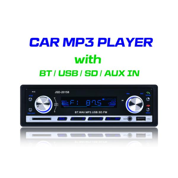 Quality 2 Knob Car Audio Bt  Bluetooth Car Radio Electronic Tuning FM With Clock Function for sale