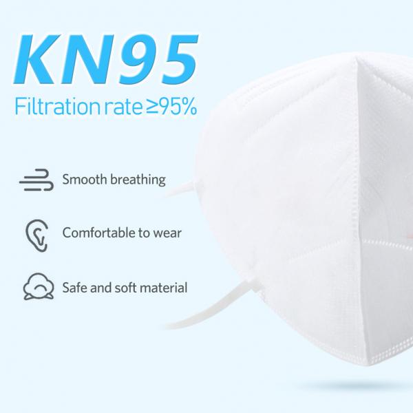 Damp - Proof Disposable Dust Mask White Color 3D Solid Arc Design Smooth Breathing