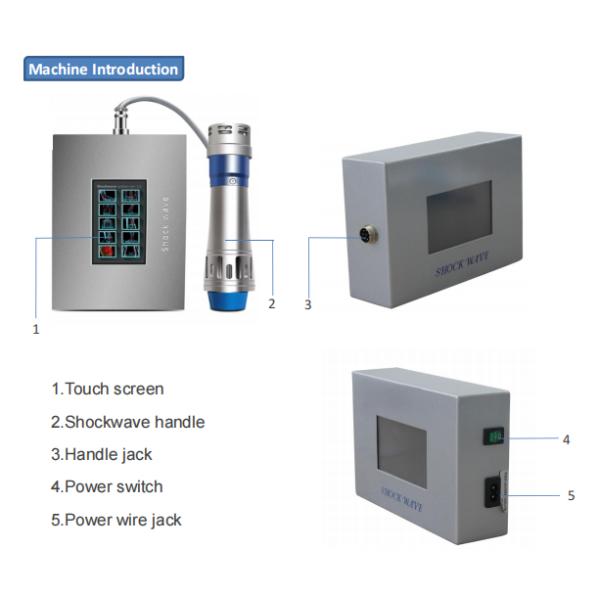 Noninvasive Mini Shockwave Therapy Devices For ED Therapy Machine 350W shockwave therapy for back pain
