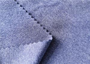  Soft 160GSM Grey Cationic Melange Polyester Spandex Fabric For T-Shirt Manufactures