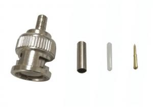  BNC Male Crimp On RG174 CCTV Coaxial Connector 4 Piece Audio and Video Adaptor Manufactures