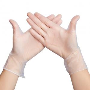  PVC Vinyl Disposable Exam Gloves Medium Size Anti Cut Plastic Gloves Disposable Manufactures
