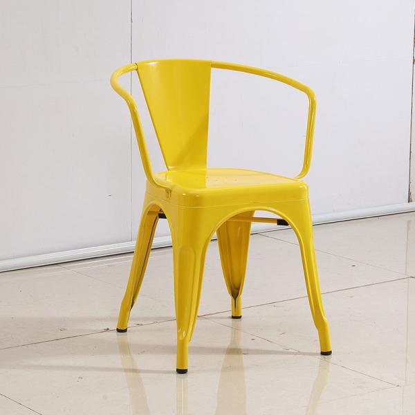 Adjustable Metal Dining Chairs Modern Stackable Design